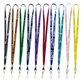 1/2" Super Soft Polyester Silkscreen Lanyard (Overseas Production 10-15 Days)